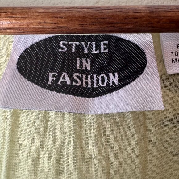 Floral Maxi Dress in Green and Blue lined Retro 3x - Picture 6 of 8